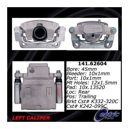 Centric Semi-Loaded Brake Caliper, Parts, 141.62603 141.62603